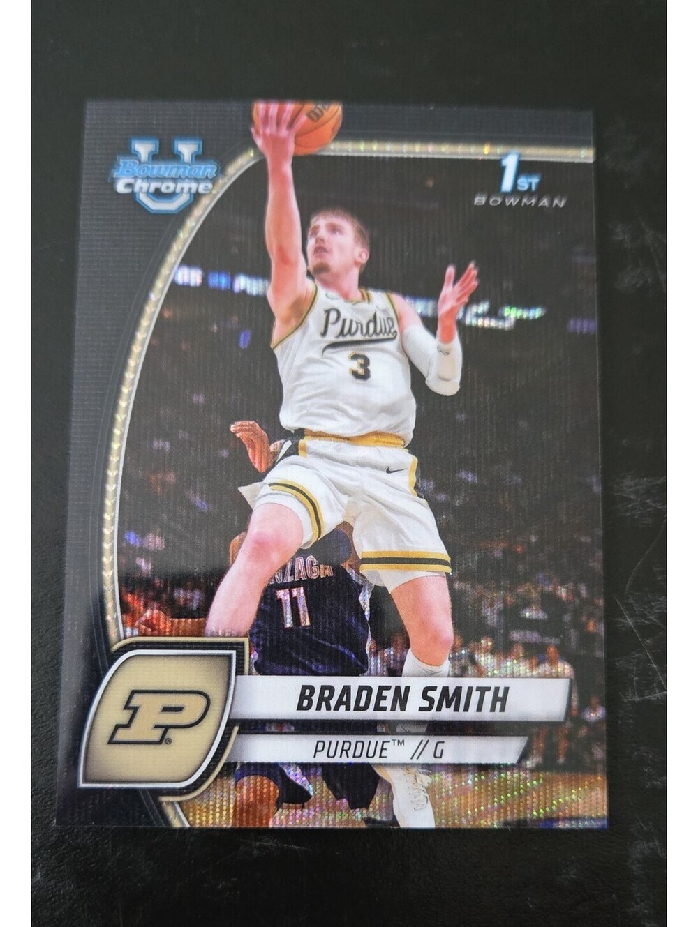 2024-25 Bowman University Chrome - Braden Smith #12 Black Wave Refractor (RC)